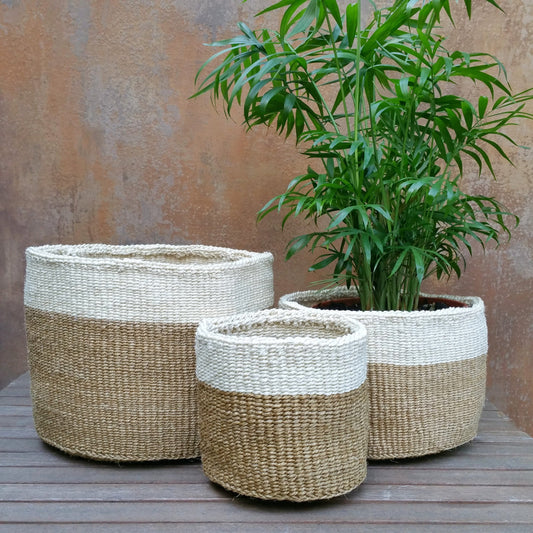 African planting basket, Handwoven African basket