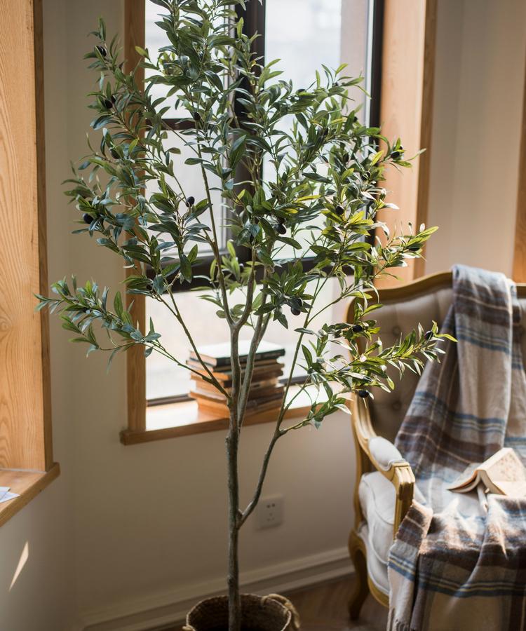 Artificial Silk Faux Olive Tree In Pot