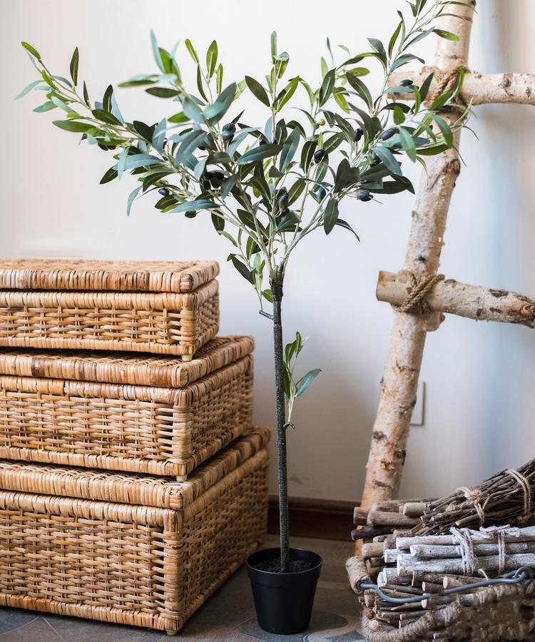 Artificial Silk Faux Olive Tree In Pot