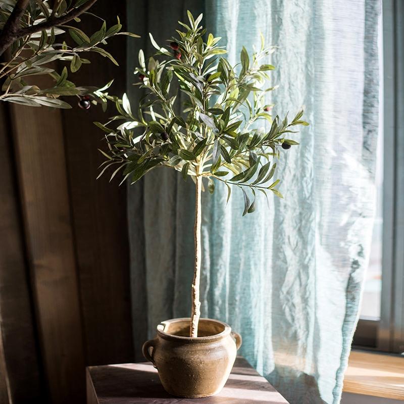 Artificial Silk Faux Olive Tree In Pot