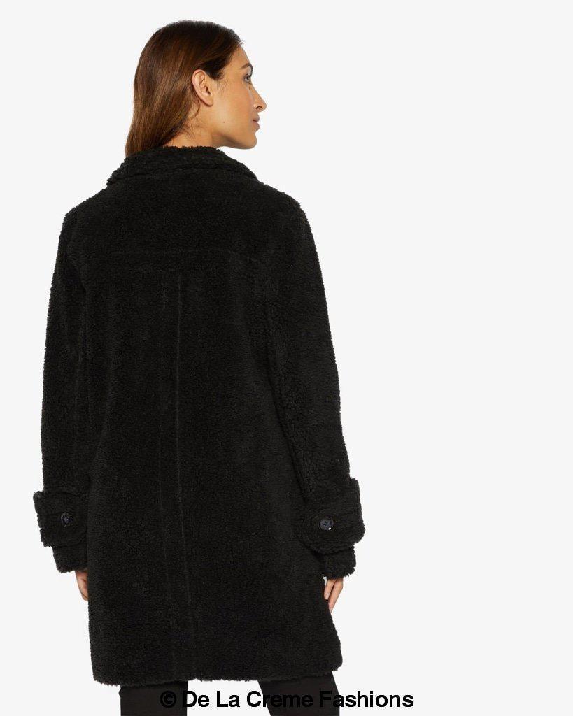 Julie High Neck Borg Teddy Coat