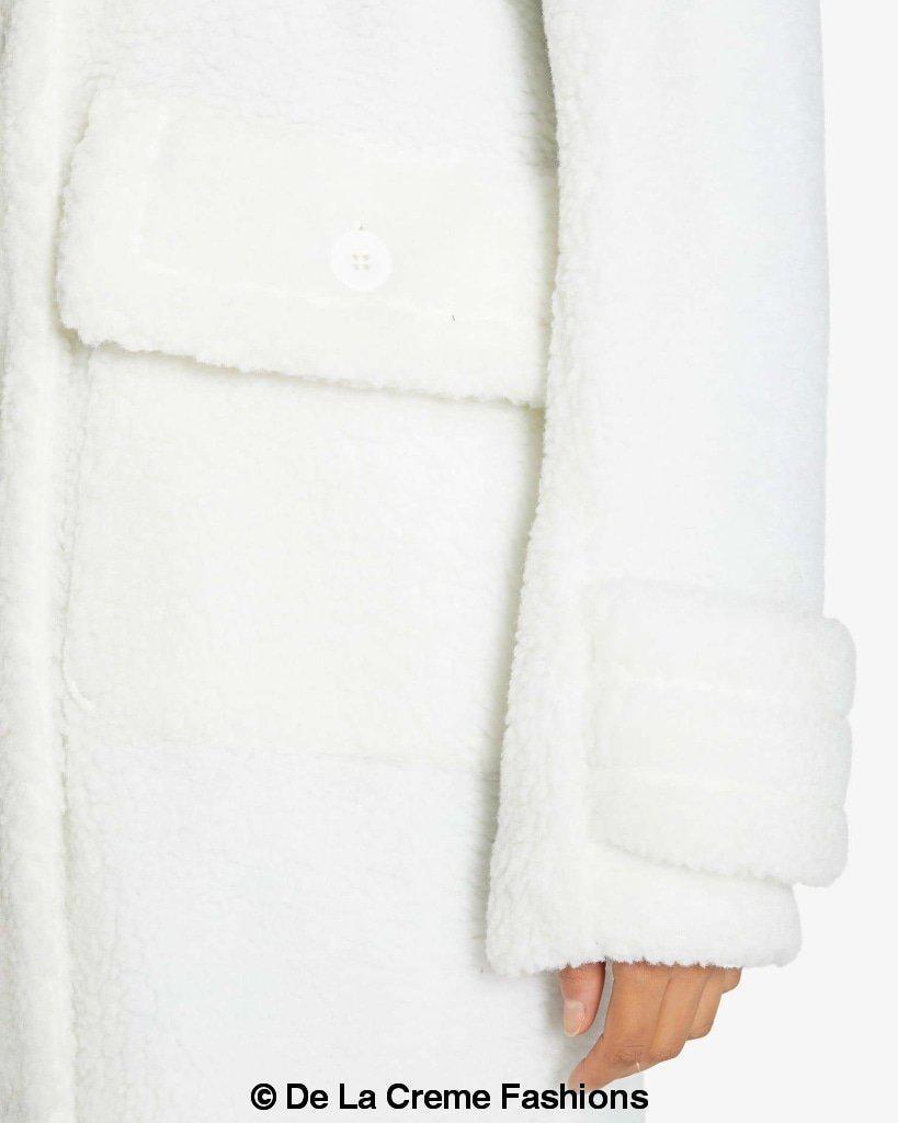 Julie High Neck Borg Teddy Coat